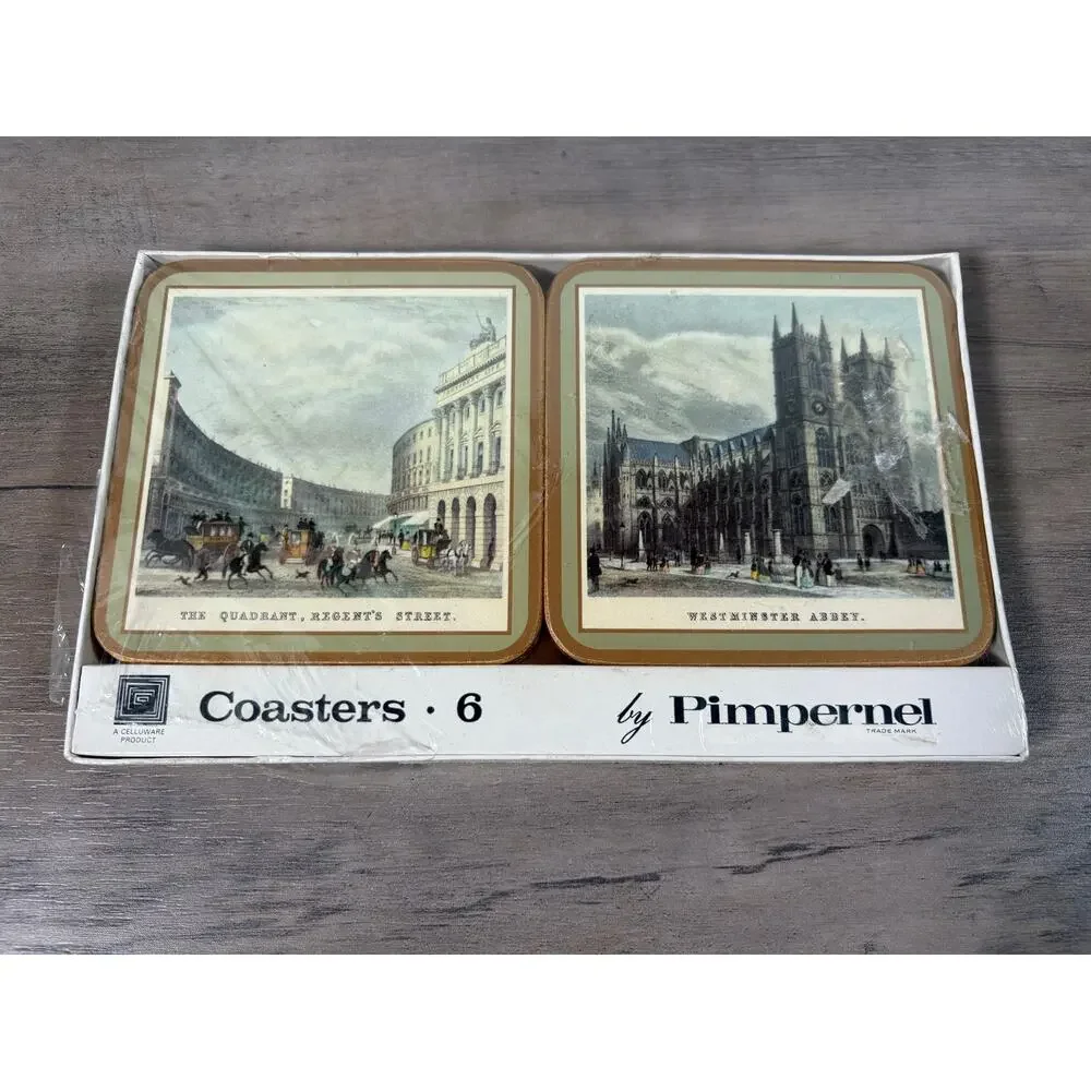 Pimpernel 19th Century London Coasters- Set 6- New in Box- See‎ Description